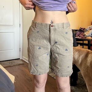 Izod Tan and Blue Cargo Shorts Casual Style